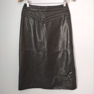 GENUINE LEATHER Vintage Pencil‎ Skirt